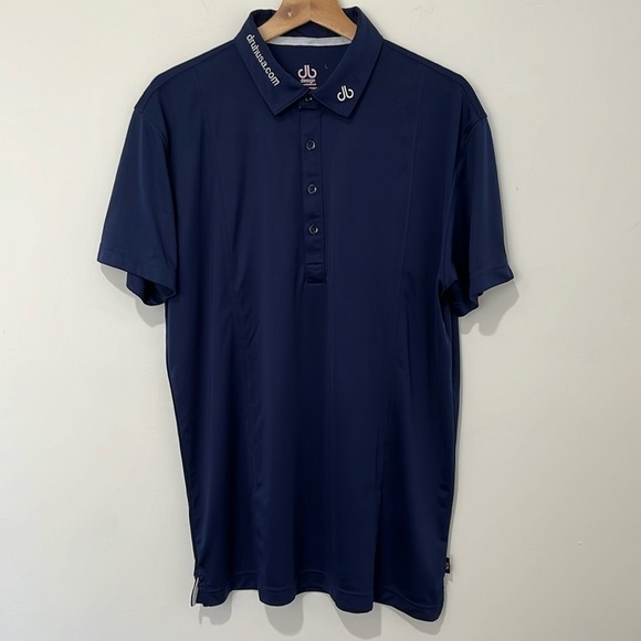 Druh Polo Golf Shirt Mens Size Large Navy Blue - Picture 3 of 13